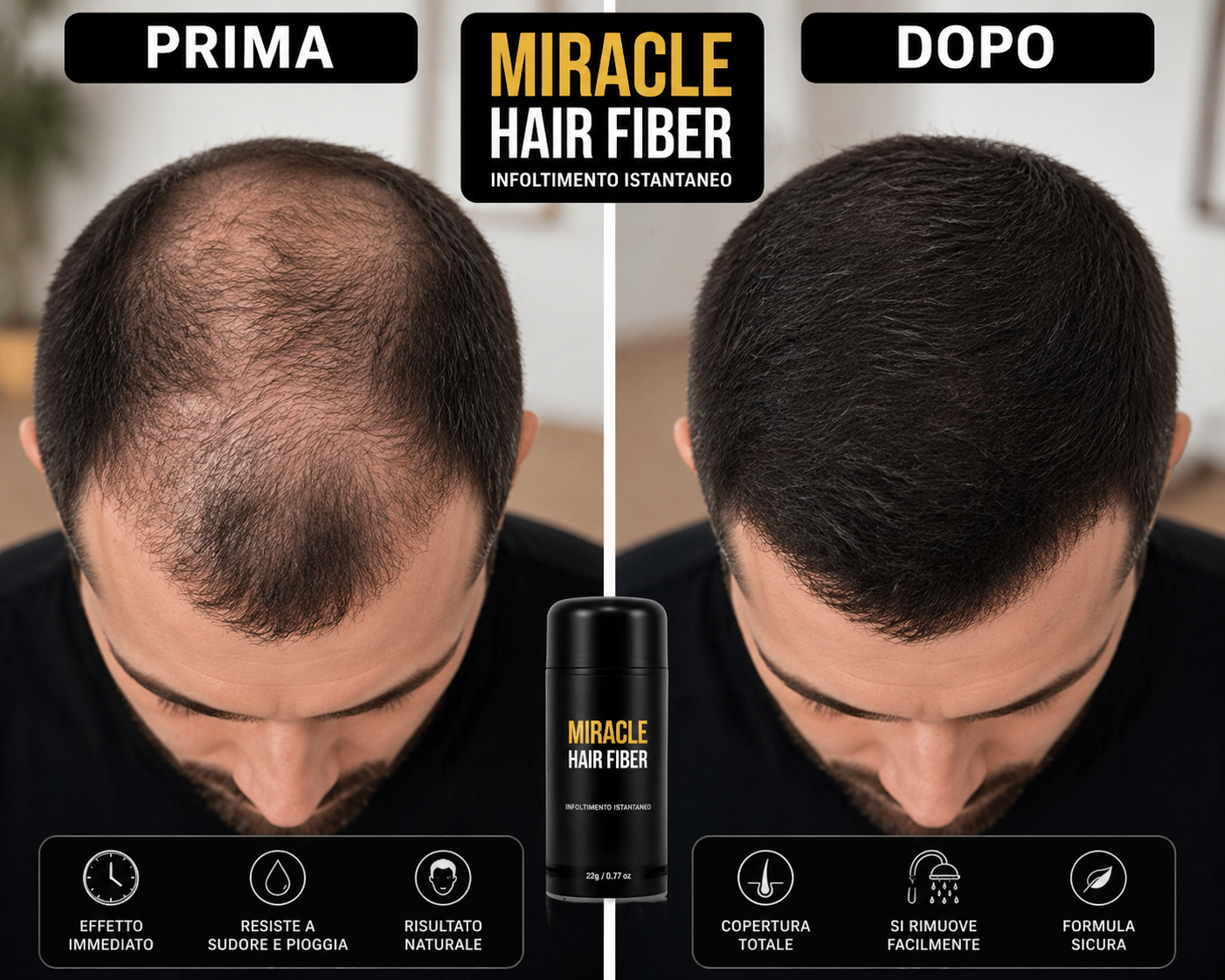 Miracle Hair Fiber™ - fibre di cheratina addensanti